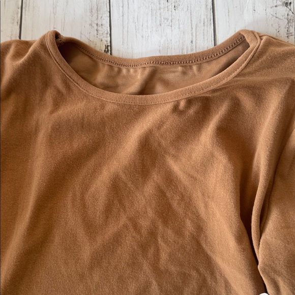 Women's Tan Long Sleeve Top - Picture 5 of 5